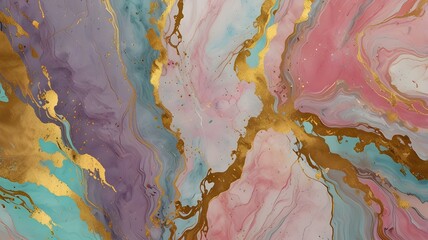 marble and gold abstract background texture.  marbling with natural luxury style swirls of marble and gold powder.