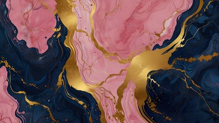 Wall Mural - marble and gold abstract background texture.  marbling with natural luxury style swirls of marble and gold powder.