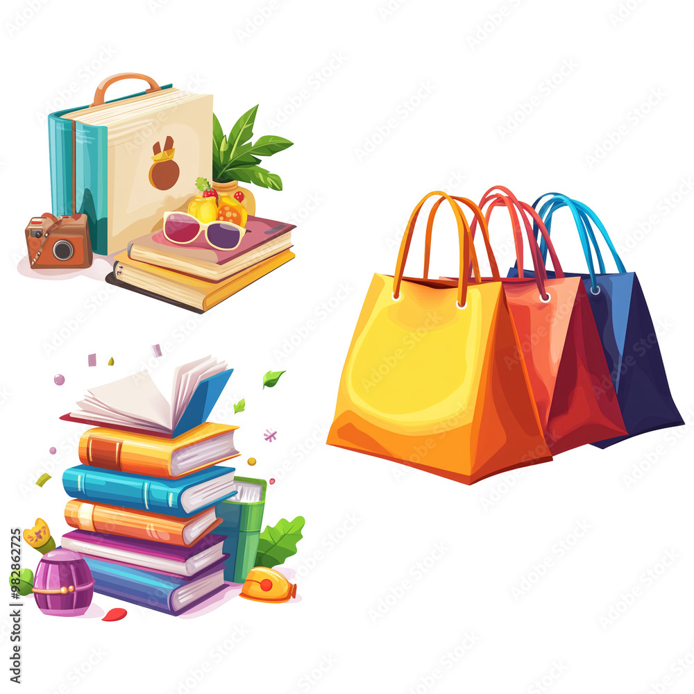 Product Catalog Brochure cartoon vector illustration clipart white