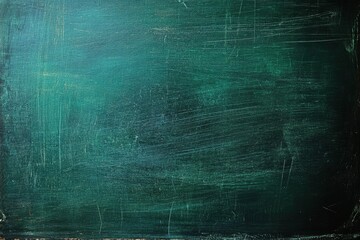 Wall Mural - Chalk rubbed out on green chalkboard background , ai