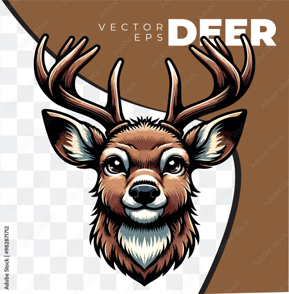 Deer Vector EPS (Made by AI and then Vectorized in Ai) Stock Vector ...
