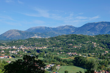 Sticker - View of the landscape around Picininisco, a village in Lazio in Italy.