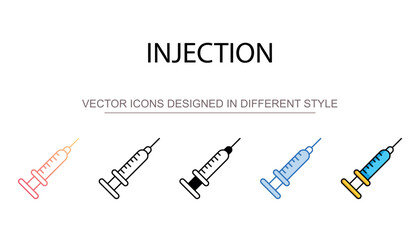 Injection icon design with white background stock illustration