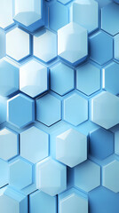 Wall Mural - Abstract pastel blue technology hexagonal background