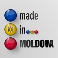 Poster - Made in Moldova graphic and label. Element of impact for the use you want to make of it.