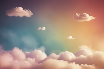 Wall Mural - Cozy Warm Gradient Background with Soft Clouds and Atmospheric Colors for Inviting Decor