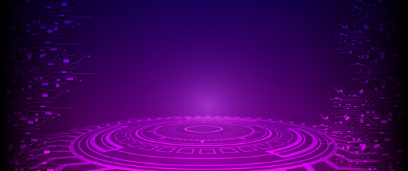 Aufkleber - Technology connection digital data and big data concept. Blue Future Background. Abstract technological background with various technological elements. Structure pattern technology backdrop. Vector	