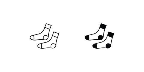 sock set icon with white background vector stock illustration