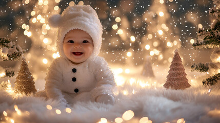 Sticker - Beautiful baby shoot with a Christmas theme