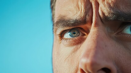 Poster - Close-Up of Human Eye with Intense Expression