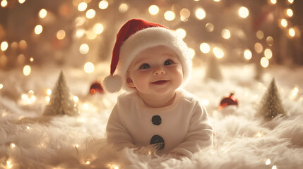 Canvas Print - Christmas themed baby photoshoot