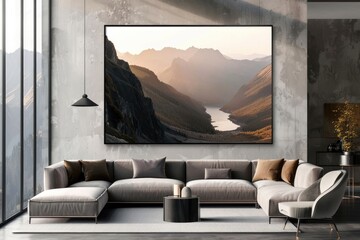 Wall Mural - one large framed