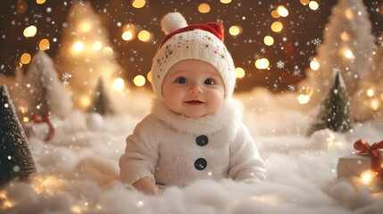 Sticker - Christmas themed baby photoshoot