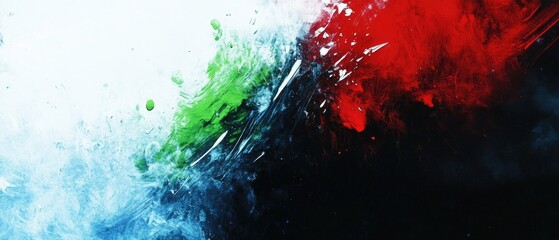 Poster - Abstract background design featuring red green and blue colors on both white and black surfaces