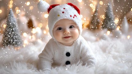 Sticker - Christmas themed baby photoshoot