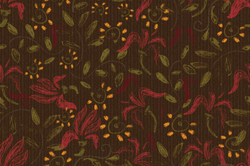 Wall Mural - Seamless floral abstract pattern for fabric, background, cover, etc