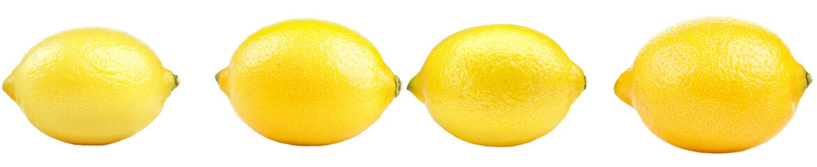 Wall Mural - Whole lemon, clipping path, isolated on a white background