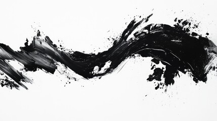 Poster - Abstract artwork featuring black elements set against a white background