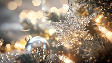 Sticker - Christmas decorations: delicate and beautiful