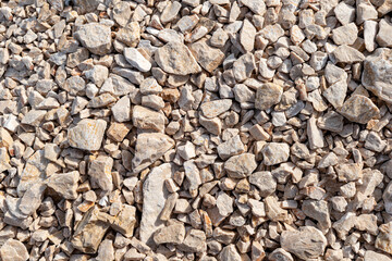 Stone shore in Makarska, Croatia