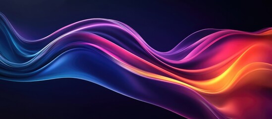 Wall Mural - Elegant dark wallpaper with fluid gradients and colorful designs