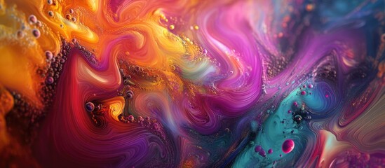 Wall Mural - Artistic depiction of a vibrant abstract psychedelic backdrop