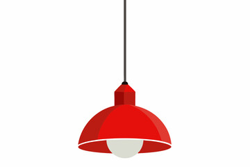 Wall Mural - Pendant lamp line Icon on white background