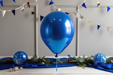 Glossy Blue Balloon for Celebrations and Festive Events