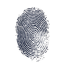 Finger Print on transparent background, red fingerprint against on white background, black Fingerprint isolated png.