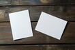 © Olena - Two Blank Cards on Elegant Dark Wooden Background for Professional Business Presentations