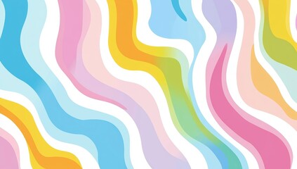 Wall Mural - Abstract Colorful Wavy Background