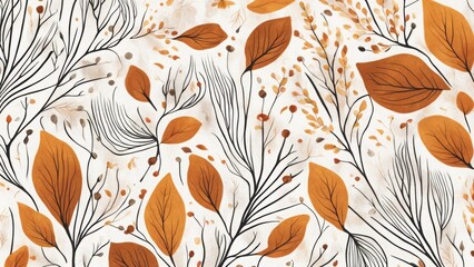 Wall Mural - Autumn leaves