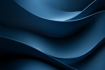 Wall Mural - Abstract Blue Waves: A Minimalist Design