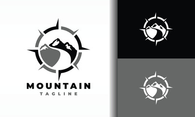 Poster - mountain compass way logo