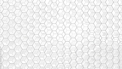 Poster - Technology abstract background with hexagons mesh, 3D abstraction of nanotechnology and science, electronics and digital style, Abstract geometric. Trendy white background.