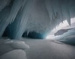 © orelphoto - Frozen cave with icicles