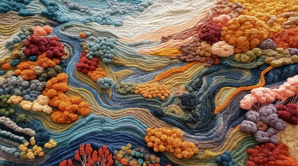 Crochet landscape