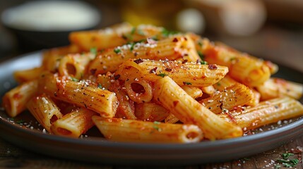 Canvas Print - Delicious Penne Pasta with Tomato Sauce