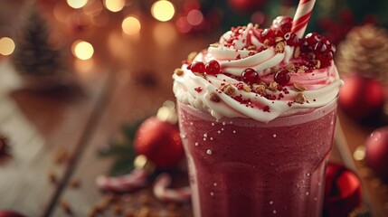 Canvas Print - Festive Cranberry Smoothie