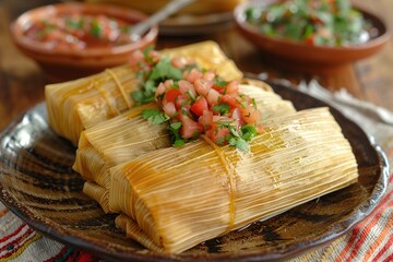 Poster - Delicious Tamales with Salsa