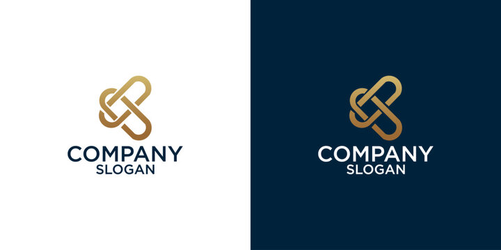 abstract initial k logo vector design