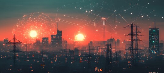 Poster - A futuristic world where AI and virtual reality redefine education
