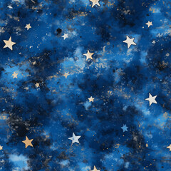 Tiny stars in a grunge style celestial sky, seamless pattern