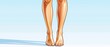 © Wall - A drawing of a person's legs beneath a blue sky
