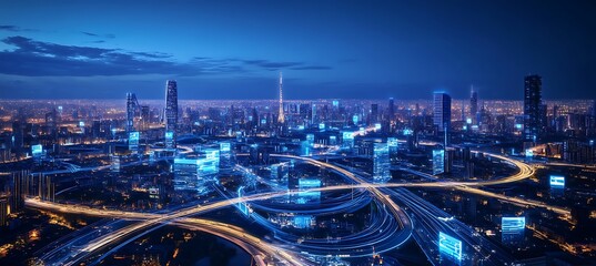 Poster - A futuristic world of interconnected smart cities and immersive virtual reality environments.






