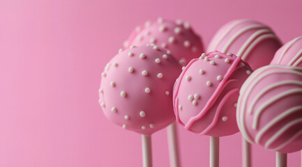 Wall Mural - pink cake pops.