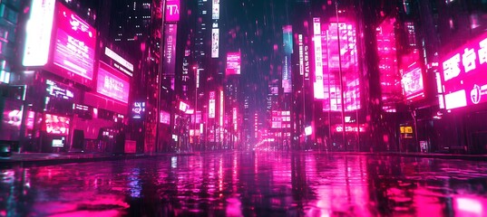Poster - A futuristic world with AI-controlled public spaces and digital billboards