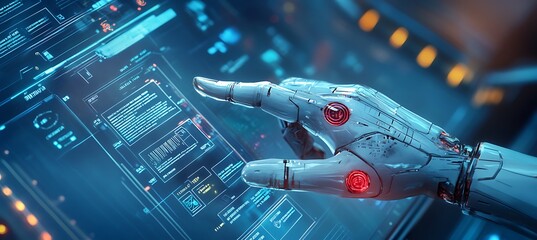 Poster - A futuristic world with AI-powered healthcare systems and virtual wellness centers