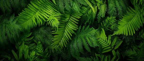 Sticker -  A close-up of numerous green plants with an abundance of leaves, both atop and below