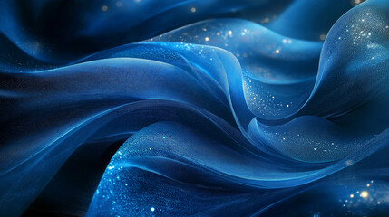 Wall Mural - Blue abstract background , translucent texture lies in waves, light and darkness